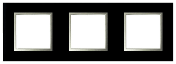 Plaque triple "Kobe" verre noir - Brico Dépôt