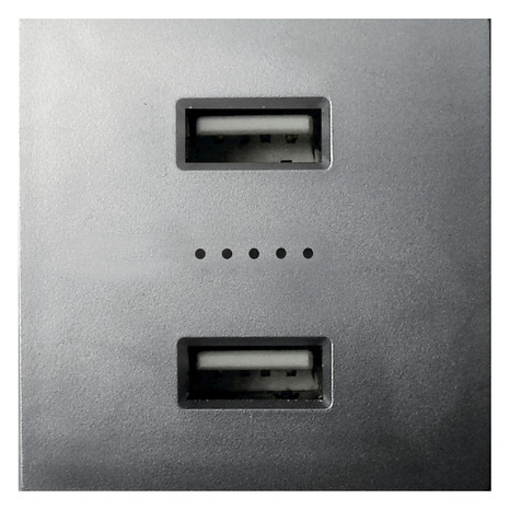 Prise USB 2x1A "Kobe" silver - Brico Dépôt