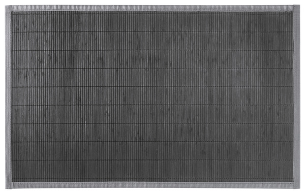 Tapis de bain gris en bambou 50x80 cm - Brico Dépôt