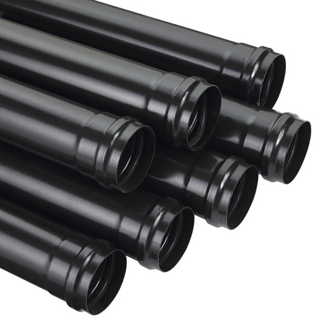 Tuyau émaillé noir Ø 80 mm L. 1 m Ép. 1,2 mm - Brico Dépôt