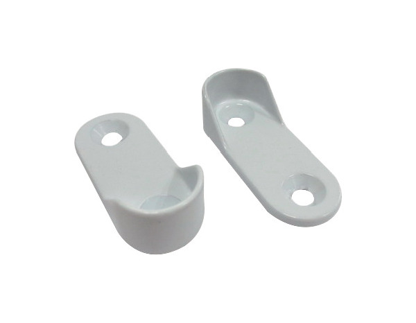 2 Supports penderie mur ovale 30 x 15 mm blanc - Brico Dépôt