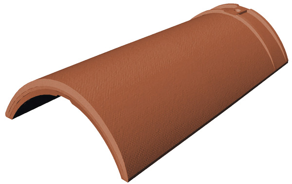 Faîtière à pureau variable double emboîtement, rouge, Ep. 73 mm - La Escandella - Brico Dépôt