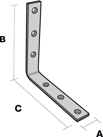 Équerre de renfort 18x100x100 mm Ep. 4 mm - Simpson - Brico Dépôt