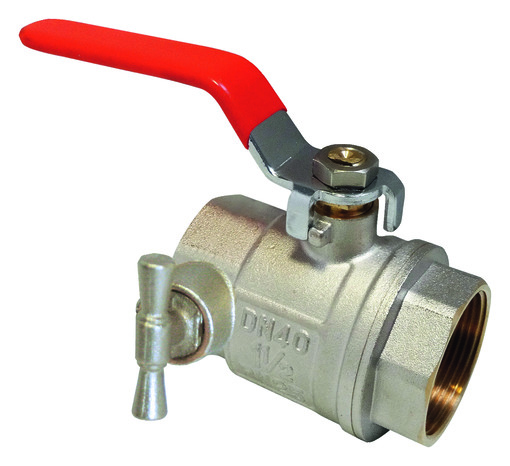 Vanne à sphère passage intégral F/F à purge - 15 x 21 mm - Somatherm - Brico Dépôt