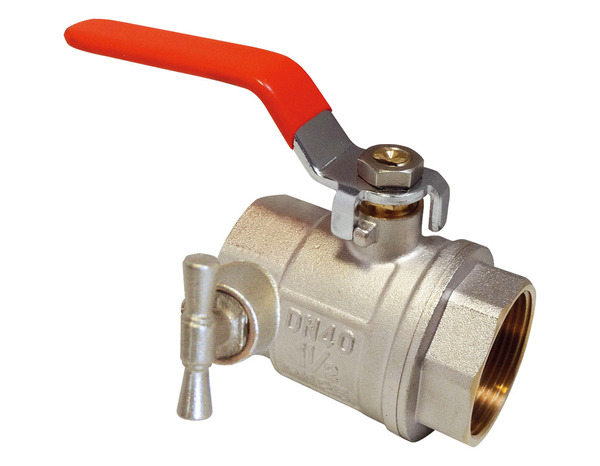 Vanne à sphère passage intégral F/F à purge - 20 x 27 mm - Somatherm - Brico Dépôt