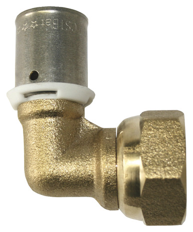 Coude à sertir en PER, femelle - 15 x 21 mm Ø 16 mm - Somatherm - Brico Dépôt