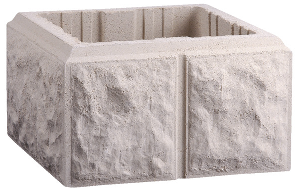 Pilier bosselé blanc pour portail, clôture et avant-toit - l.30 x h.30 x p.17 cm - Brico Dépôt