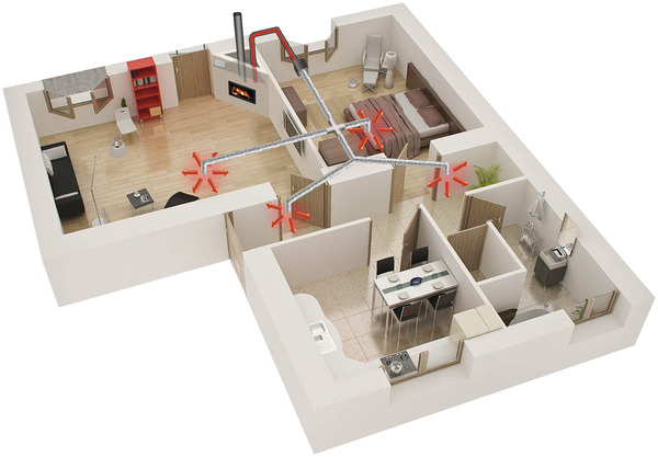 Kit de distribution d'air chaud débit - 500 m3/h - Distrib'Air - Brico Dépôt