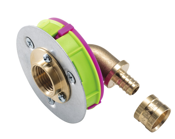 Kit de fixation à glissement "Starfix" mono F15/21. Ø 16 mm. rosace inox - Brico Dépôt