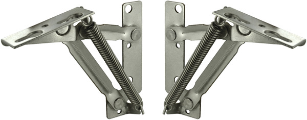 Compas à ressort en acier nickelé pour porte relevable droite gauche - Brico Dépôt