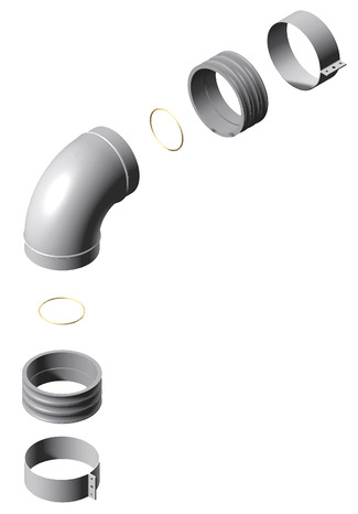 Coude 90 ° MM Ø 60/80 mm RBS24 - Radiant - Brico Dépôt