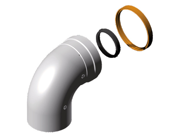 Coude 90 ° MM Ø 60/100 mm R2K/RKA - Radiant - Brico Dépôt