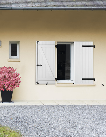 Kit volet battant en PVC blanc H. 128 cm l. 120 cm - Brico Dépôt