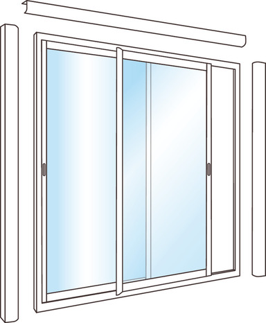 Kit habillage blanc en aluminium pour baie 215x180 cm - Brico Dépôt