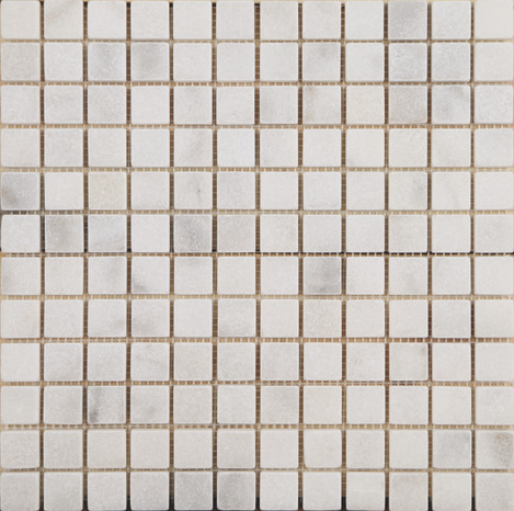Mosaïque "Carrara" pierre naturelle blanc - l. 30 x L. 30 cm - Carreaux 2,3 x 2,3 cm - Brico Dépôt