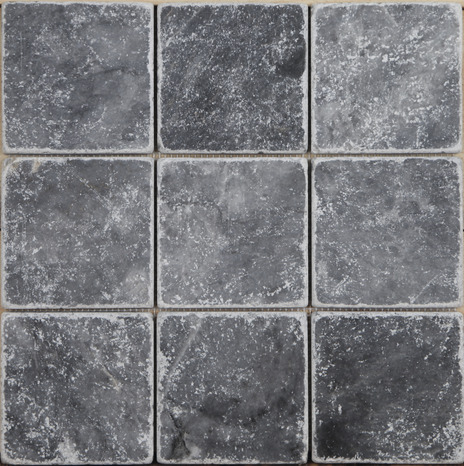 Mosaïque pierre naturelle marbre "King blue" gris anthracite - l. 30 x L. 30 cm - Carreaux 4,8 x 4,8 cm - Brico Dépôt
