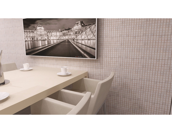 Mosaïque "Carrara" pierre naturelle blanc - l. 30 x L. 30 cm - Carreaux 2,3 x 2,3 cm - Brico Dépôt