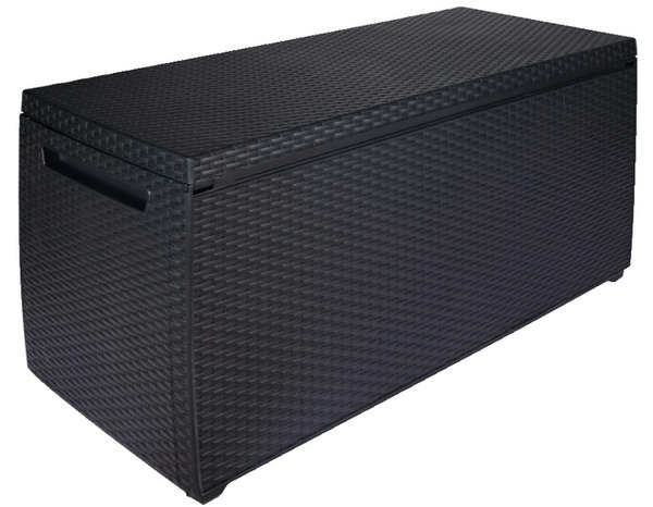 Coffre de jardin en polypropylène effet tressé gris 302 L - Keter - Brico Dépôt