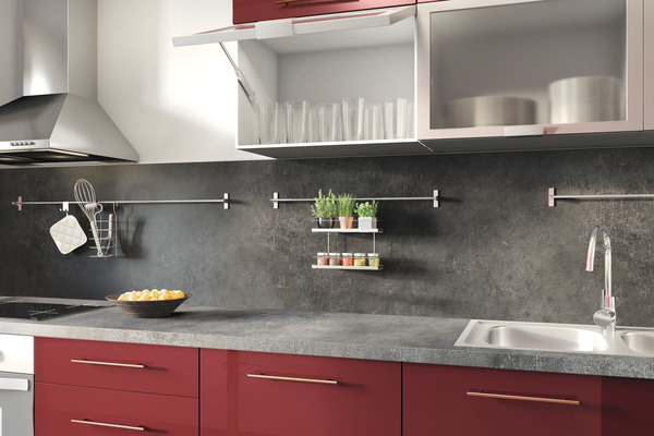 Barre de crédence en acier - L. 60 cm - Brico Dépôt