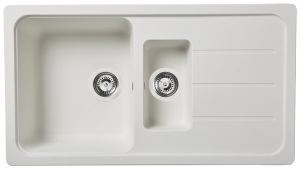 Évier quartz blanc "arber" - 1,5 cuve - Cooke and Lewis - Brico Dépôt