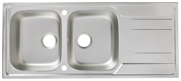 Évier inox "lyell" inox - 2 cuves - Cooke and Lewis - Brico Dépôt