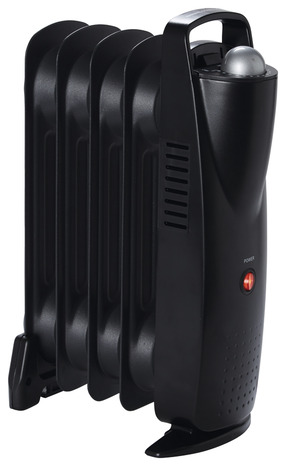 Mini radiateur bain d'huile noir - 500 W - Brico Dépôt