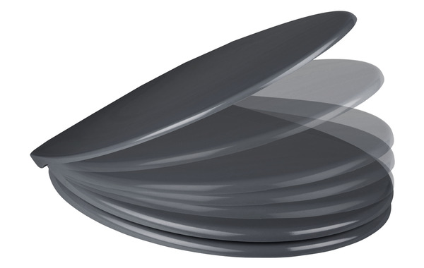 Abattant soft close Diani gris foncé - GoodHome - Brico Dépôt