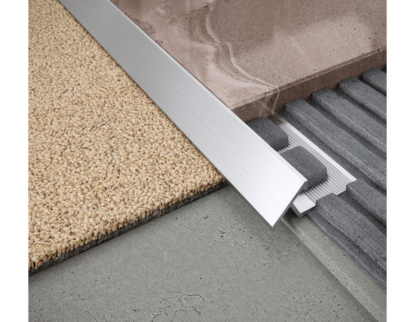 Profilé de transition sol aluminium brut 8 mm le profilé - H. 8 mm - Diall - Brico Dépôt