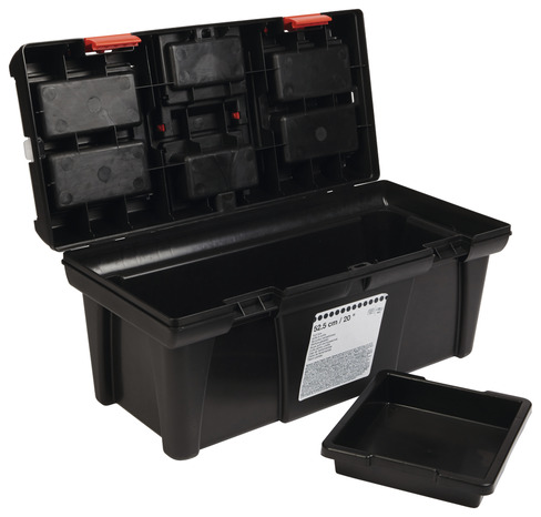 Boîte à outils 24 L. - Largeur : 52,5 x Hauteur : 24,6 cm - Brico Dépôt