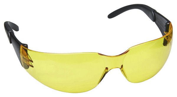 Lunettes de protection polycarbonate verres teintés jaune transparent - Brico Dépôt