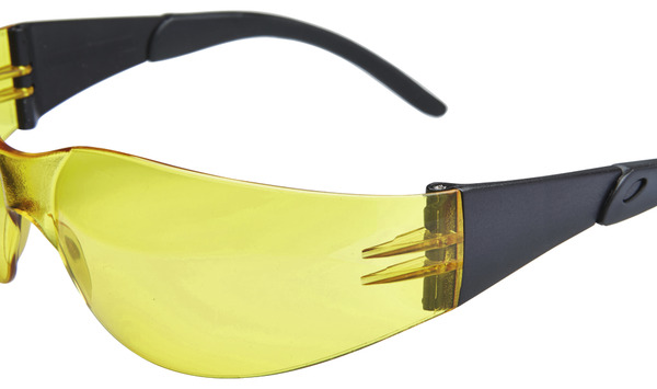 Lunettes de protection polycarbonate verres teintés jaune transparent - Brico Dépôt