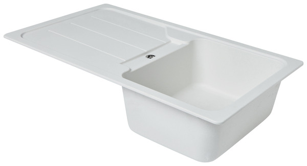 Évier quartz blanc "arber" - 1 cuve - Cooke and Lewis - Brico Dépôt