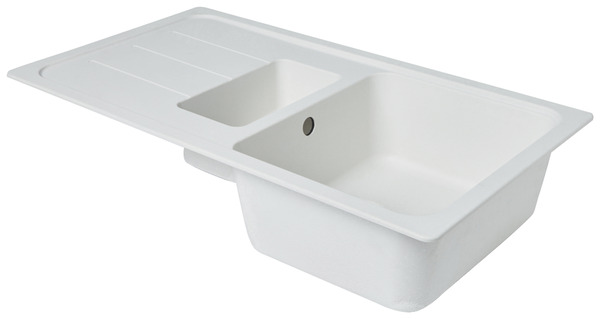 Évier quartz blanc "arber" - 1,5 cuve - Cooke and Lewis - Brico Dépôt