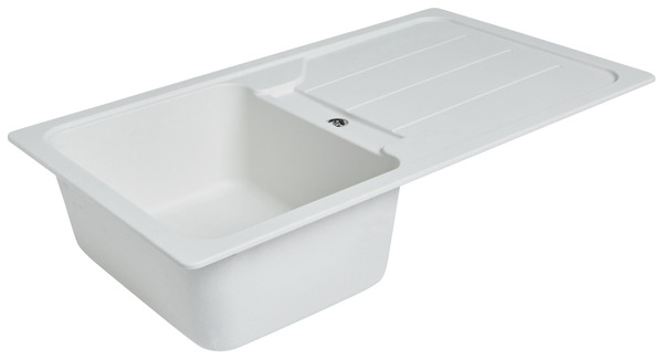 Évier quartz blanc "arber" - 1 cuve - Cooke and Lewis - Brico Dépôt