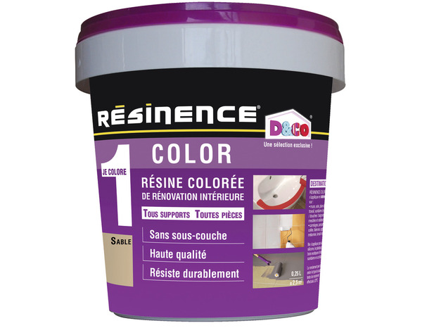 Résine colorée sable, pour rénover les éléments muraux 250 ml - Resinence - Brico Dépôt