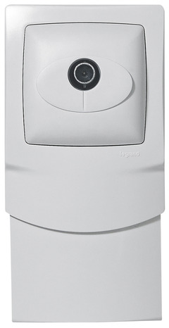 Cadre saillie blanc 1 poste avec prise télévision pour moulure 16 mm - Legrand - Brico Dépôt