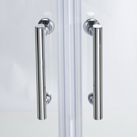 Accès d'angle circulaire "Onega" l. 90 cm en verre transparent - Cooke and Lewis - Brico Dépôt