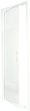 Porte de douche pivotante "Onega" l. 80 cm en verre aspect dépoli - Cooke and Lewis - Brico Dépôt