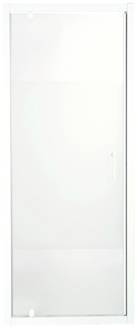 Porte de douche pivotante "Onega" l. 80 cm en verre aspect dépoli - Cooke and Lewis - Brico Dépôt