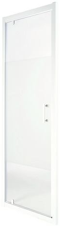 Porte de douche pivotante "Onega" l. 90 cm en verre aspect dépoli - Cooke and Lewis - Brico Dépôt