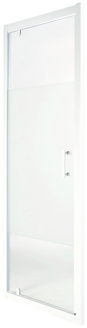 Porte de douche pivotante "Onega" l. 80 cm en verre aspect dépoli - Cooke and Lewis - Brico Dépôt