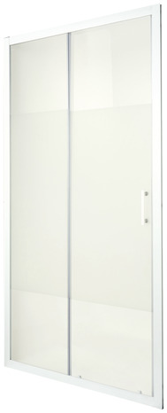 Porte de douche coulissante 2 volets "Onega" l. 120 cm en verre aspect dépoli - Cooke and Lewis - Brico Dépôt