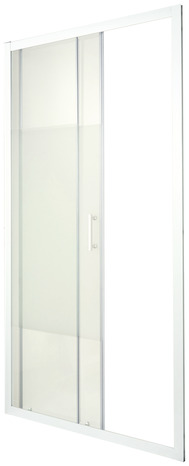 Porte de douche coulissante 2 volets "Onega" l. 120 cm en verre aspect dépoli - Cooke and Lewis - Brico Dépôt