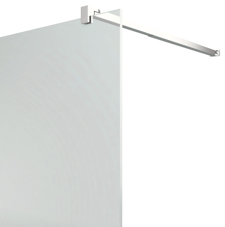 Paroi de douche à l'italienne Walk-In + retour  "Beloya" l.125 cm en verre transparent - GoodHome - Brico Dépôt