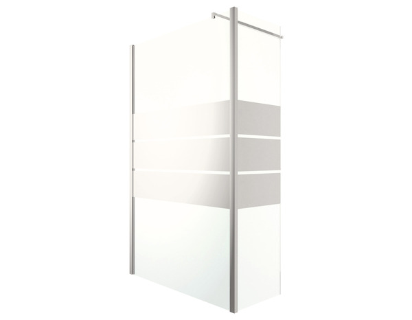 Paroi de douche à l'italienne Walk-In + retour  "Beloya" l.125 cm en verre effet miroir - GoodHome - Brico Dépôt