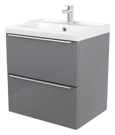 Plan vasque en céramique "Nira" - L. 60,4 x H. 12,4 x P. 45,5 cm - GoodHome - Brico Dépôt