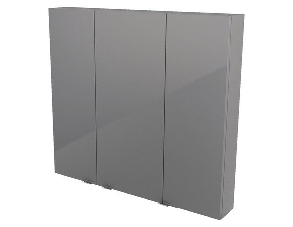 Armoire de salle de bains grise Imandra L.100 x H.90 x P.15 cm
 - GoodHome - Brico Dépôt