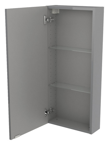 Armoire de salle de bains grise Imandra L.40 x H.90 x P.15 cm
 - GoodHome - Brico Dépôt