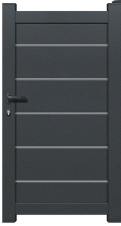 Portillon aluminium gris anthracite "Amarante" - L. 1 x H. 1,80 m - Brico Dépôt