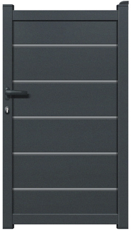 Portillon aluminium gris anthracite "Aracaju" L. 1 x H. 1,76 m - Brico Dépôt